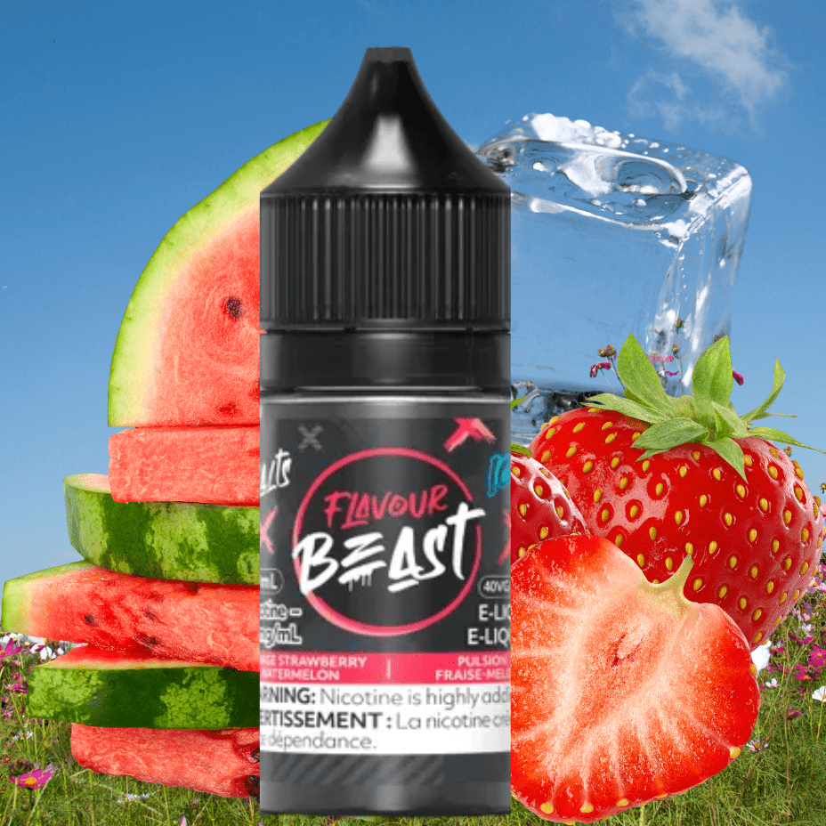 Savage Strawberry Watermelon Iced Salts by Flavour Beast E-Liquid 30ml / 20mg Winkler Vape SuperStore and Bong Shop Manitoba Canada