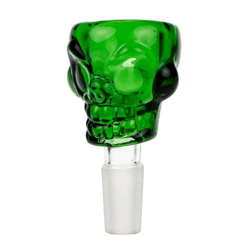 Skull Bowl Slide 18mm 18.8mm / Green Winkler Vape SuperStore and Bong Shop Manitoba Canada