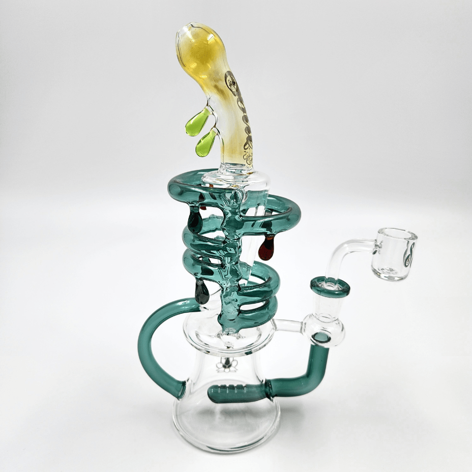 Soul Glass 2-in-1 Inline Recycler 9.5" Amber Winkler Vape SuperStore and Bong Shop Manitoba Canada