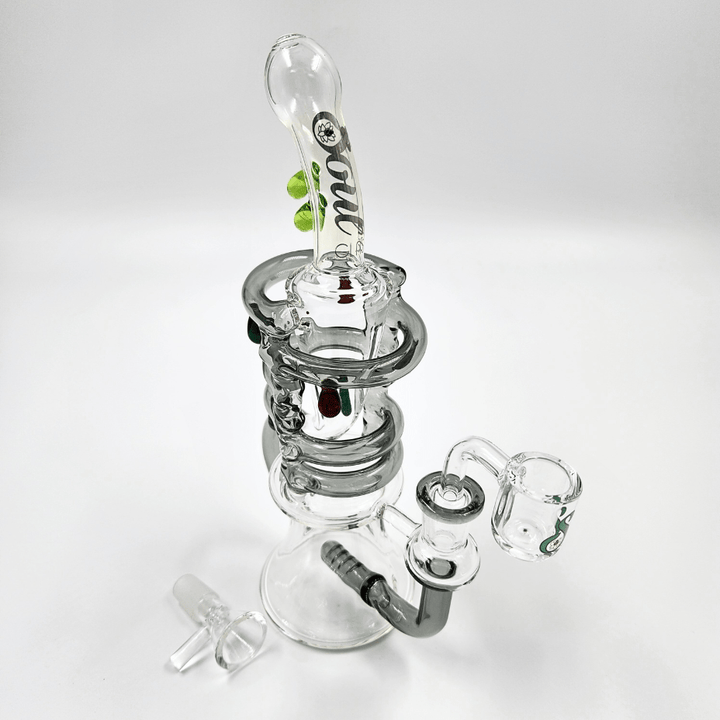 Soul Glass 2-in-1 Inline Recycler 9.5" Amber Winkler Vape SuperStore and Bong Shop Manitoba Canada