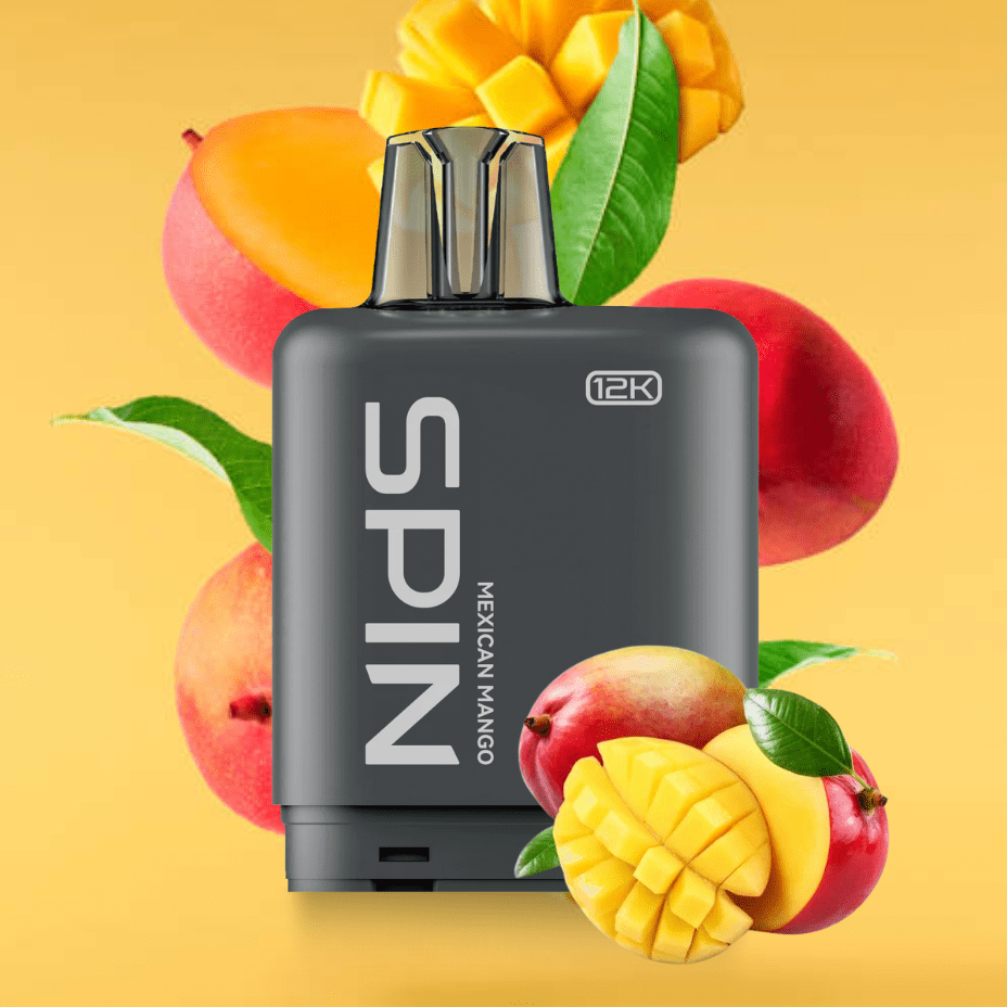 Spin Fizz X Pod 12000 - Mexican Mango 12000 / 20mg Winkler Vape SuperStore and Bong Shop Manitoba Canada