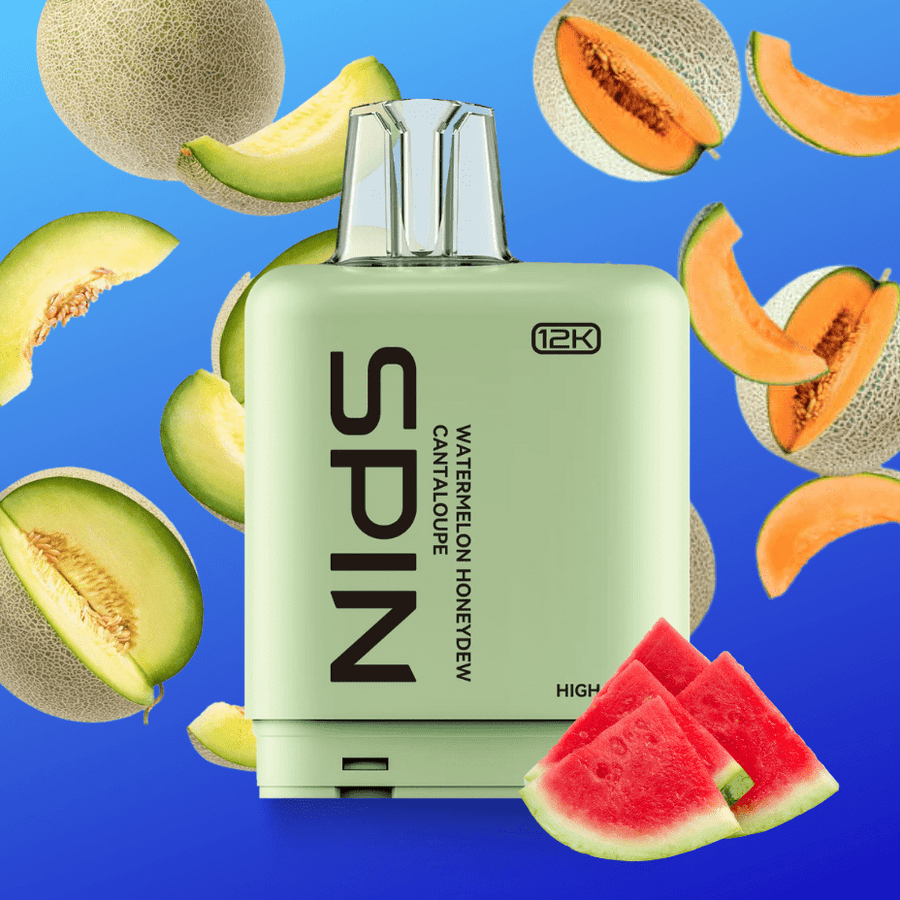 Spin Fizz X Pod 12000 - Watermelon Honeydew Cantaloupe 12000 Puffs / 20mg Winkler Vape SuperStore and Bong Shop Manitoba Canada