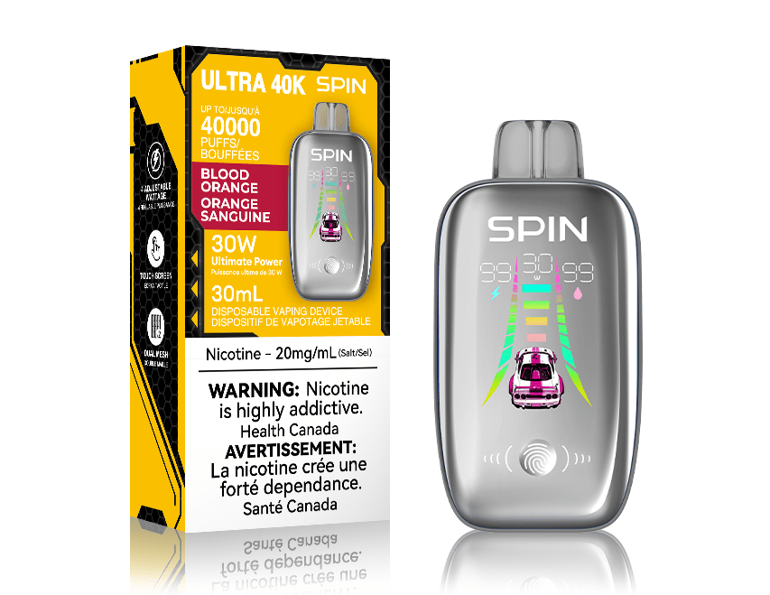 Spin Ultra 40k Disposable Vape - Blood Orange 40000 puffs / 20mg Winkler Vape SuperStore and Bong Shop Manitoba Canada