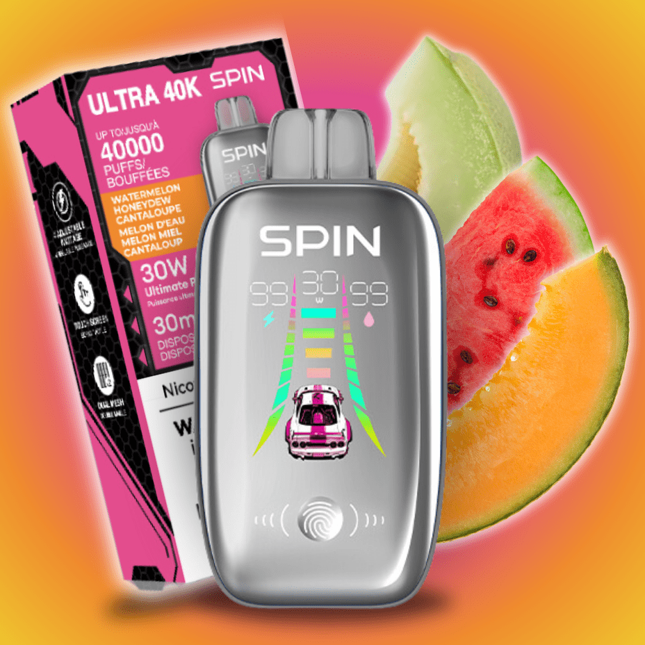 Spin Ultra 40k Disposable Vape - Watermelon Honeydew Cantaloupe 40000 / 20mg Winkler Vape SuperStore and Bong Shop Manitoba Canada