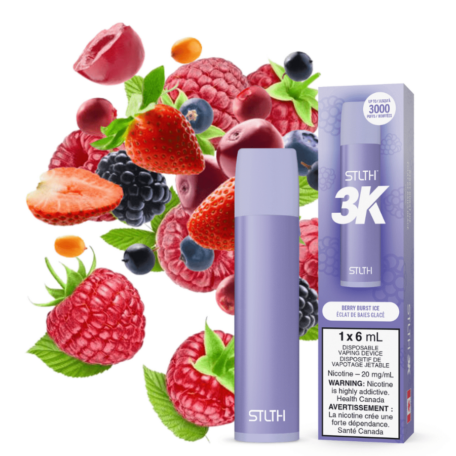 STLTH 3K Disposable Vape-Berry Burst Ice 20mg Winkler Vape SuperStore and Bong Shop Manitoba Canada