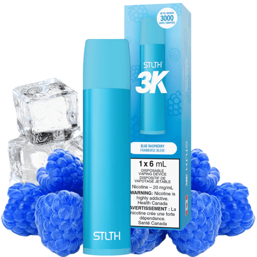 STLTH 3K Disposable Vape Blue Raspberry 20mg / 3000 Winkler Vape SuperStore and Bong Shop Manitoba Canada