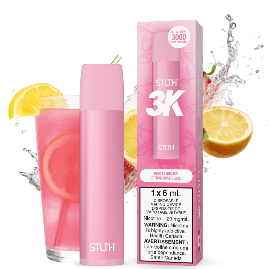 STLTH 3K Disposable Vape-Pink Lemon Ice 3000 Puffs / 20mg Winkler Vape SuperStore and Bong Shop Manitoba Canada