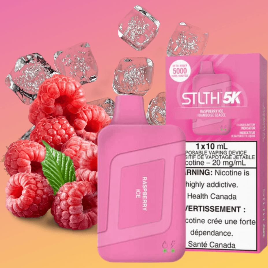 STLTH 5K Disposable Vape Raspberry Ice 20mg Winkler Vape SuperStore and Bong Shop Manitoba Canada