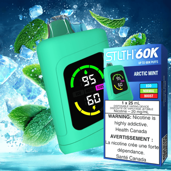 STLTH 60k Disposable Vape-Arctic Mint Mint / Disposable Winkler Vape SuperStore and Bong Shop Manitoba Canada