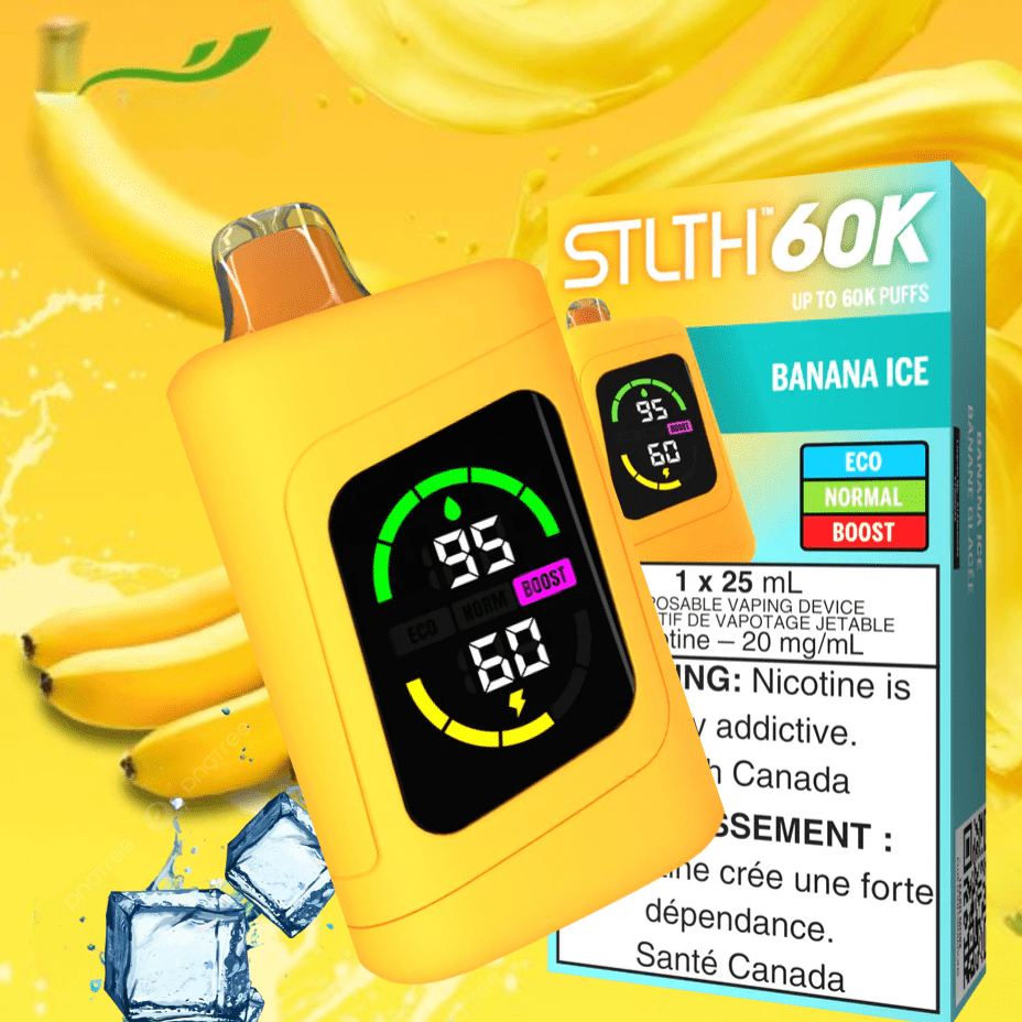 STLTH 60k Disposable Vape-Banana Ice Banana Winkler Vape SuperStore and Bong Shop Manitoba Canada