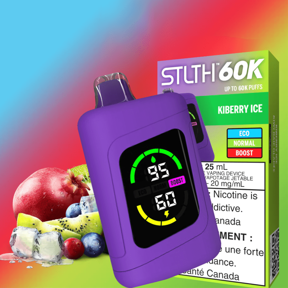 STLTH 60k Disposable Vape-Kiberry Ice Kiwi / Disposable Winkler Vape SuperStore and Bong Shop Manitoba Canada