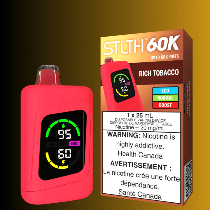 STLTH 60k Disposable Vape-Rich Tobacco Tobacco / Disposable Winkler Vape SuperStore and Bong Shop Manitoba Canada