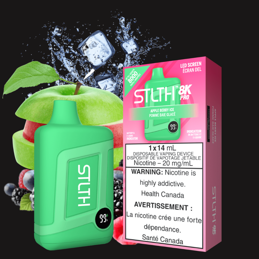 STLTH 8K PRO Disposable Vape-Apple Berry Ice 20mg Winkler Vape SuperStore and Bong Shop Manitoba Canada