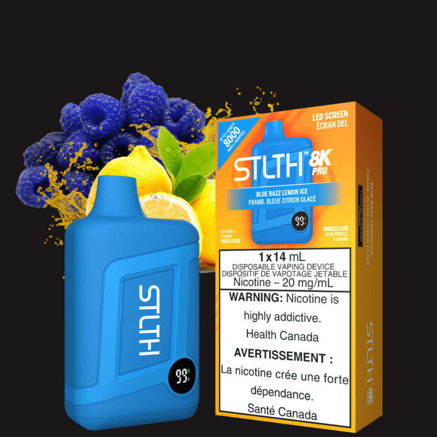 STLTH 8K PRO Disposable Vape-Blue Raspberry Lemon 20mg Winkler Vape SuperStore and Bong Shop Manitoba Canada