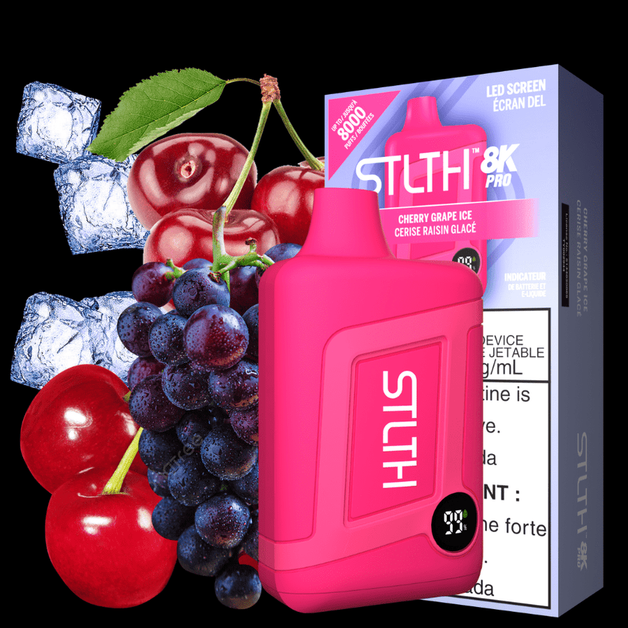 STLTH 8K PRO Disposable Vape-Cherry Grape Ice 8000 Puffs / 20mg Winkler Vape SuperStore and Bong Shop Manitoba Canada