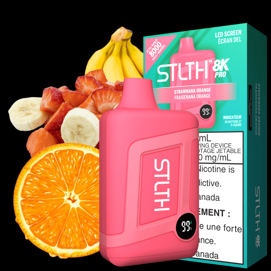 STLTH 8K PRO Disposable Vape-Strawnana Orange 8000 Puffs / 20mg Winkler Vape SuperStore and Bong Shop Manitoba Canada