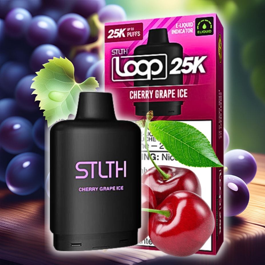 STLTH Loop 25k Pod-Cherry Grape Ice 25000 Winkler Vape SuperStore and Bong Shop Manitoba Canada