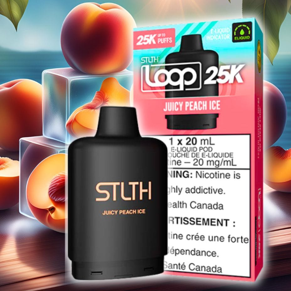 STLTH Loop 25k Pod-Juicy Peach Ice 25000 Winkler Vape SuperStore and Bong Shop Manitoba Canada