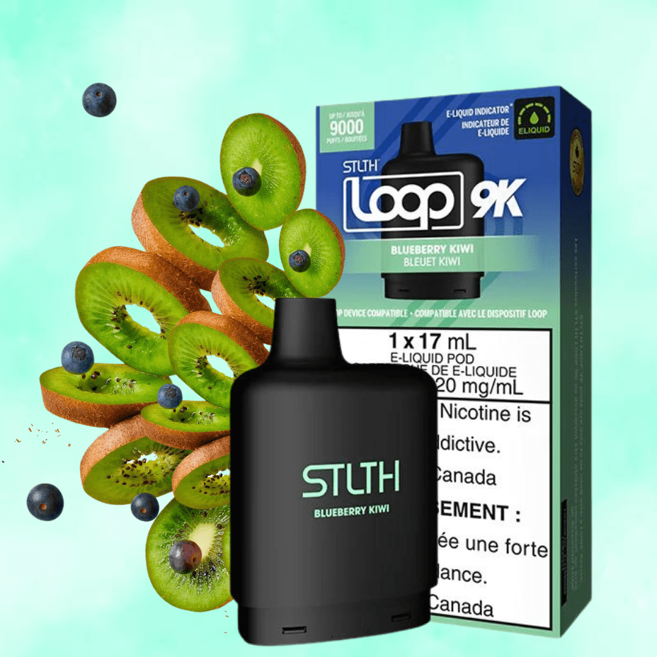 STLTH Loop 9k Pod-Blueberry Kiwi 17ml / 9000 Puffs Winkler Vape SuperStore and Bong Shop Manitoba Canada