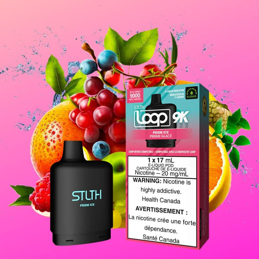 STLTH Loop 9k Pod-Prism Ice 17ml / 9000 Puffs Winkler Vape SuperStore and Bong Shop Manitoba Canada