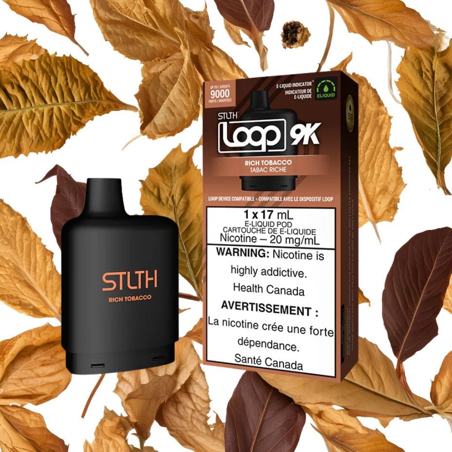 STLTH Loop 9k Pod-Rich Tobacco 17ml / 9000 Puffs Winkler Vape SuperStore and Bong Shop Manitoba Canada