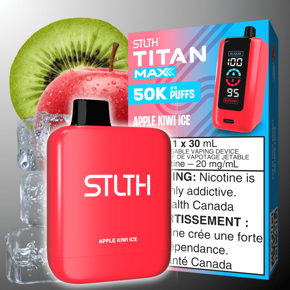 STLTH Titan Max 50k Disposable Vape-Apple Kiwi Ice 50000 Puffs Winkler Vape SuperStore and Bong Shop Manitoba Canada