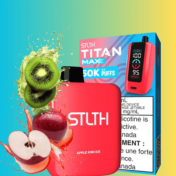 STLTH Titan Max 50k Disposable Vape-Apple Kiwi Ice 50000 Puffs Winkler Vape SuperStore and Bong Shop Manitoba Canada