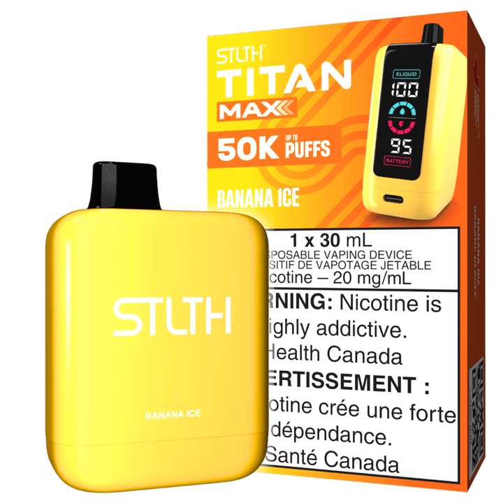 STLTH Titan Max 50k Disposable Vape-Banana Ice 50000 Puffs Winkler Vape SuperStore and Bong Shop Manitoba Canada