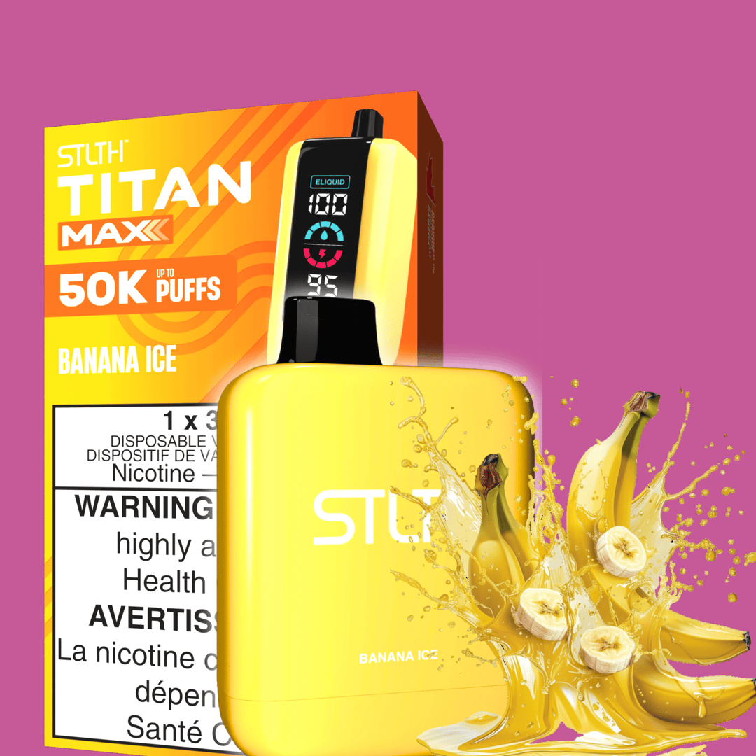 STLTH Titan Max 50k Disposable Vape-Banana Ice 50000 Puffs Winkler Vape SuperStore and Bong Shop Manitoba Canada