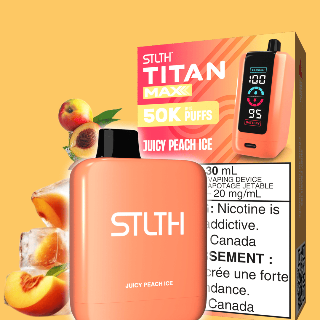 STLTH Titan Max 50k Disposable Vape-Juicy Peach Ice 50000 Puffs Winkler Vape SuperStore and Bong Shop Manitoba Canada