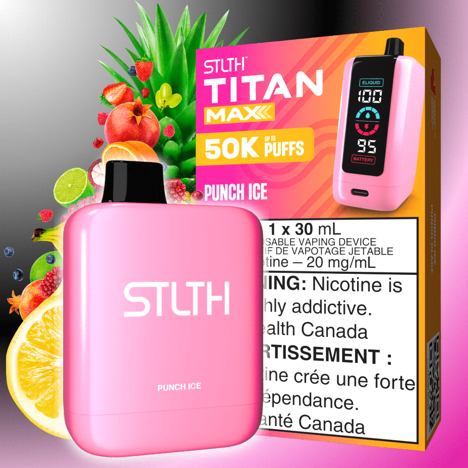 STLTH Titan Max 50k Disposable Vape-Punch Ice 50000 Puffs Winkler Vape SuperStore and Bong Shop Manitoba Canada