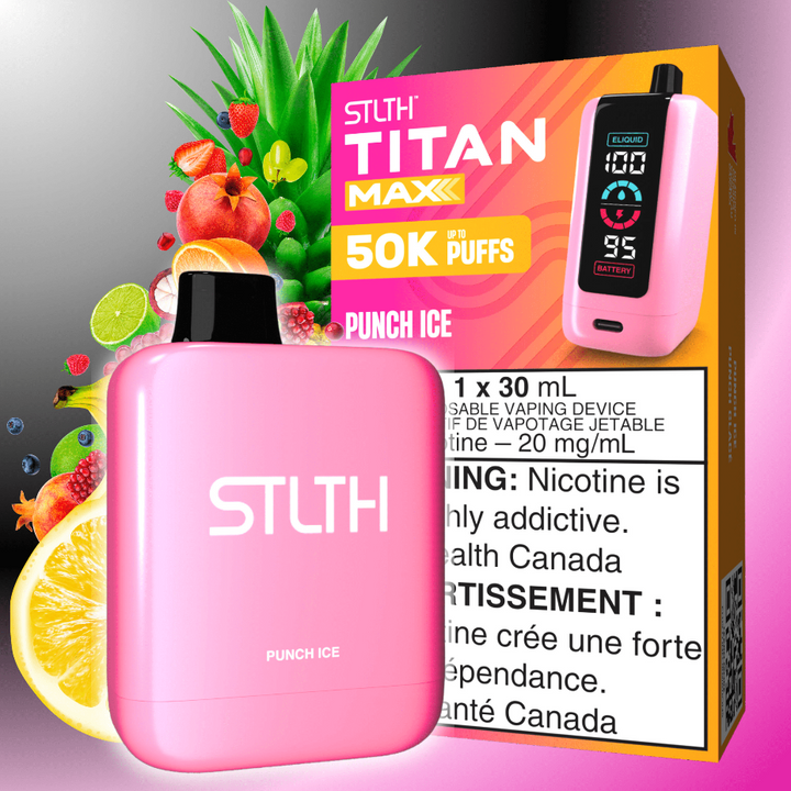 STLTH Titan Max 50k Disposable Vape-Punch Ice 50000 Puffs Winkler Vape SuperStore and Bong Shop Manitoba Canada