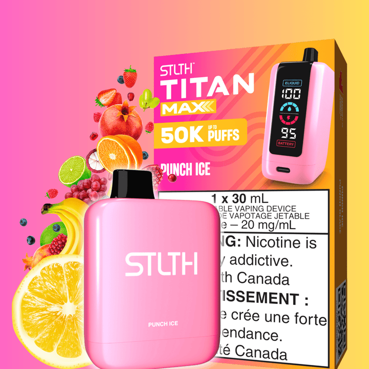 STLTH Titan Max 50k Disposable Vape-Punch Ice 50000 Puffs Winkler Vape SuperStore and Bong Shop Manitoba Canada