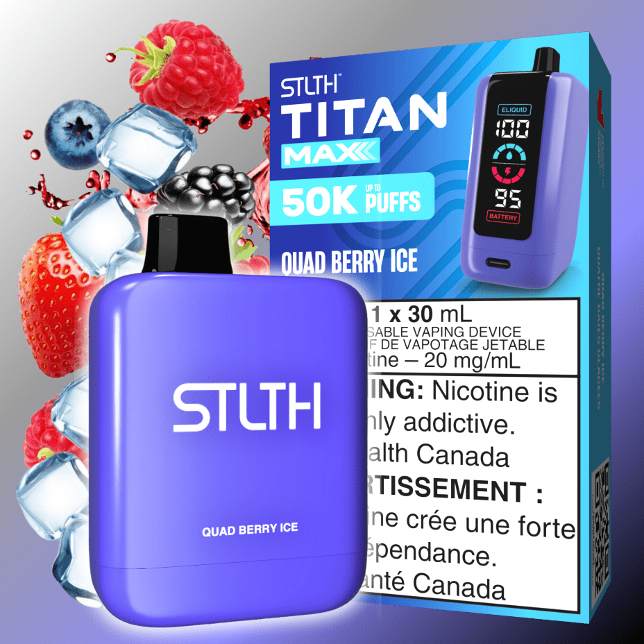 STLTH Titan Max 50k Disposable Vape-Quad Berry Ice 50000 Puffs Winkler Vape SuperStore and Bong Shop Manitoba Canada