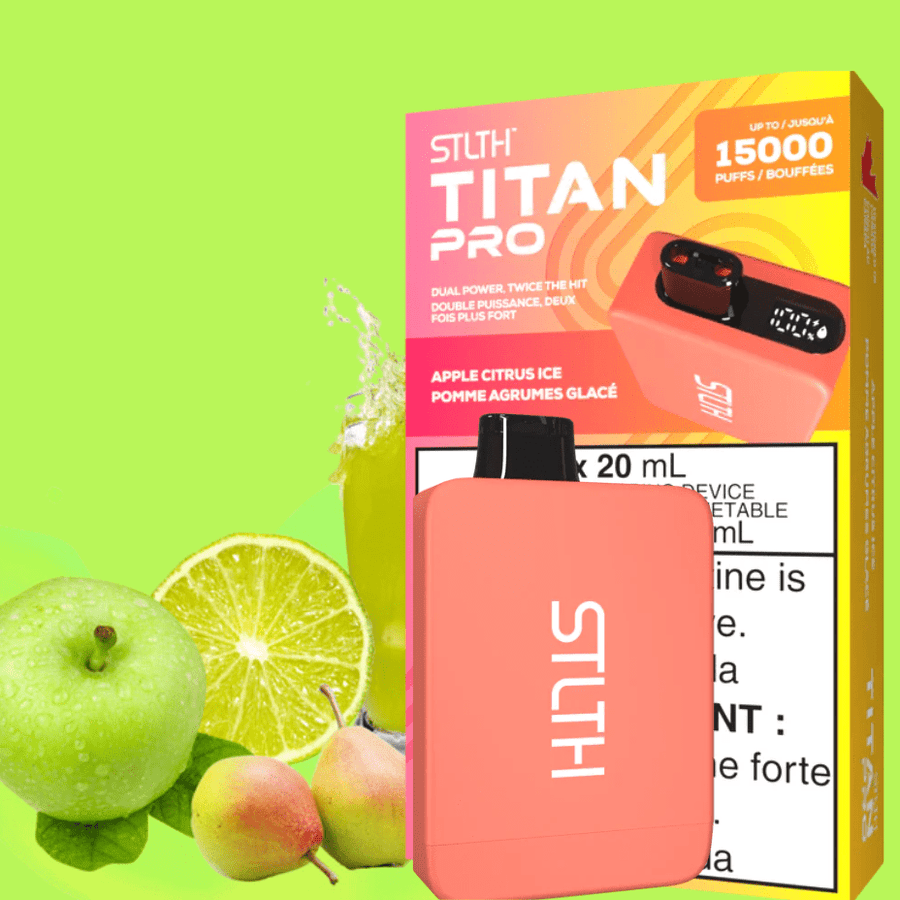 STLTH Titan Pro Disposable Vape-Apple Citrus Ice 20mL / 20mg Winkler Vape SuperStore and Bong Shop Manitoba Canada