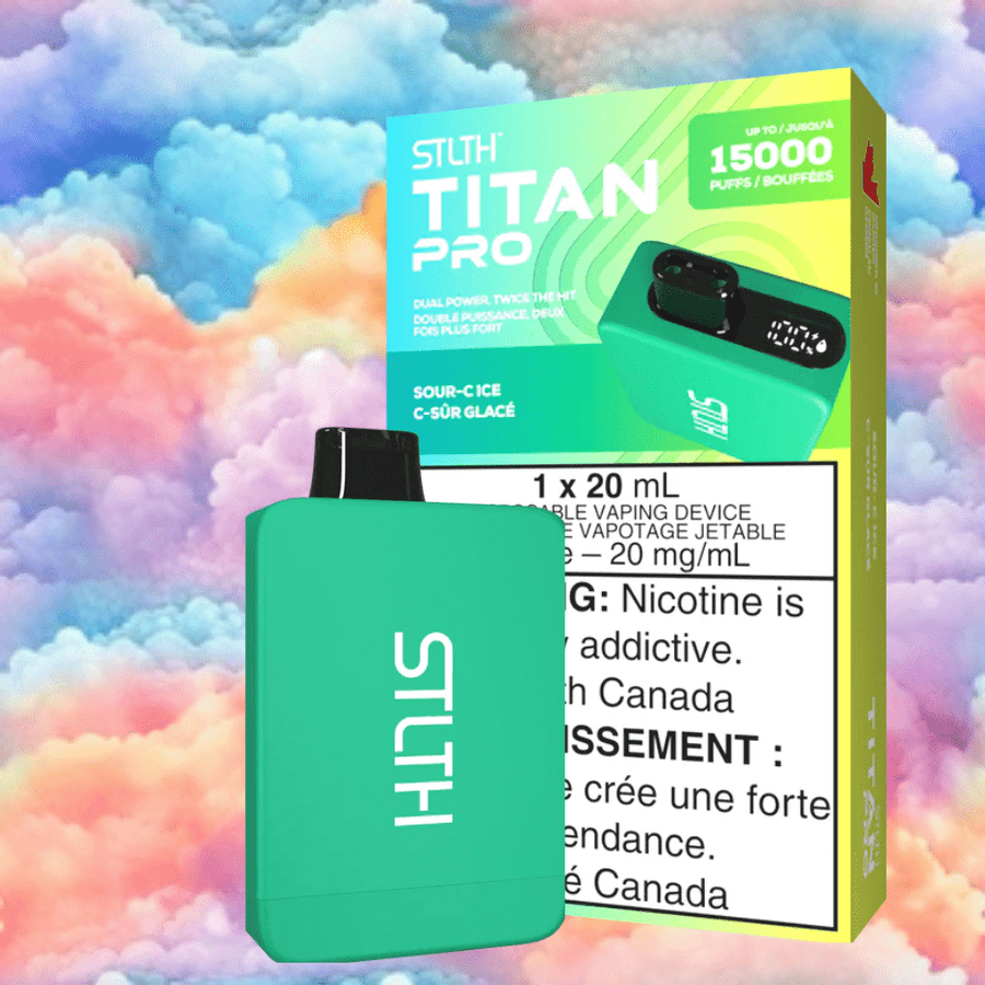 STLTH Titan Pro Disposable Vape-Sour-C Ice 20mL / 20mg Winkler Vape SuperStore and Bong Shop Manitoba Canada