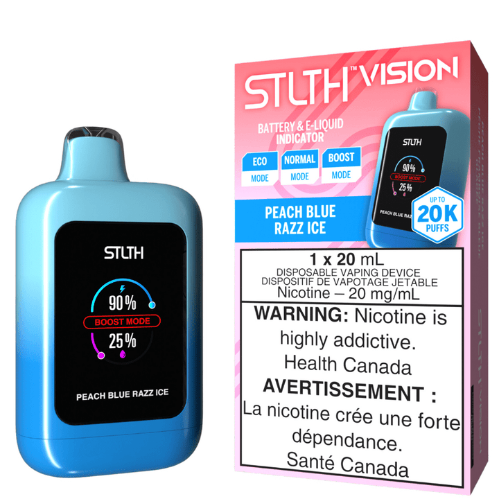 STLTH Vision 20K Disposable Vape - Peach Blue Razz Ice 20000 Puffs / 20mg Winkler Vape SuperStore and Bong Shop Manitoba Canada