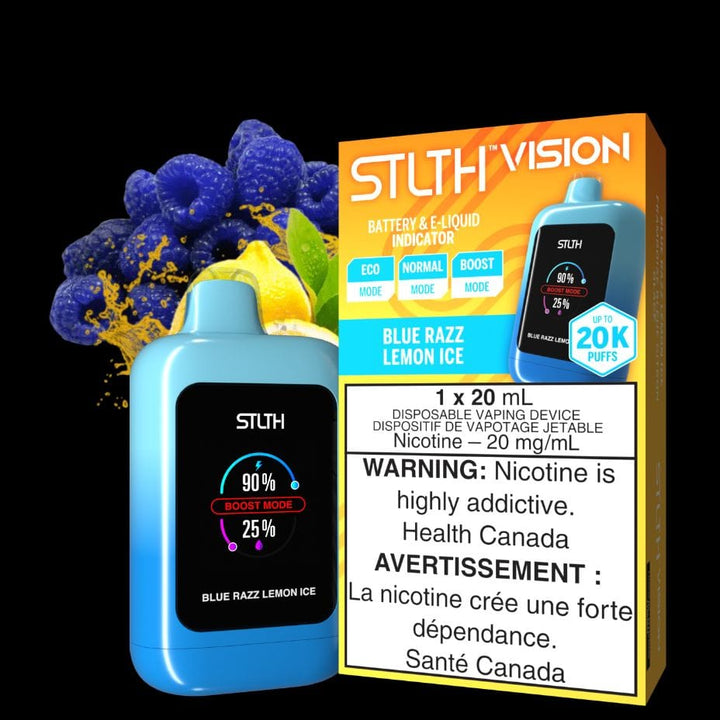 STLTH VISION Disposable Vape - Blue Razz Lemon Ice Winkler Vape SuperStore and Bong Shop Manitoba Canada