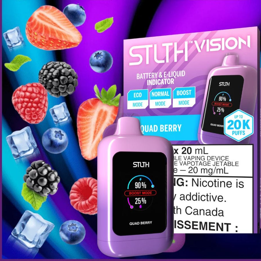 STLTH VISION Disposable Vape - Quad Berry Winkler Vape SuperStore and Bong Shop Manitoba Canada