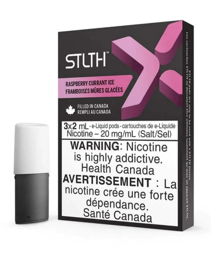 STLTH X Pod Pack-Raspberry Currant Ice 20mg Winkler Vape SuperStore and Bong Shop Manitoba Canada