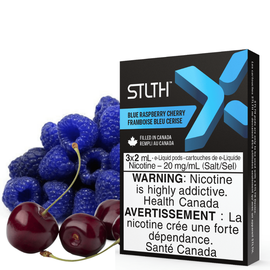 STLTH X Pods-Blue Raspberry Cherry 3/pkg / 20mg Winkler Vape SuperStore and Bong Shop Manitoba Canada