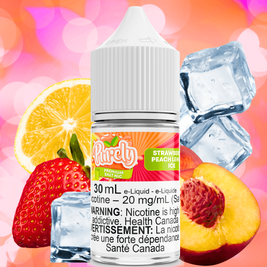 Strawberry Peach Lemon Ice Salt Nic by Purely E-Liquid Winkler Vape SuperStore and Bong Shop Manitoba Canada