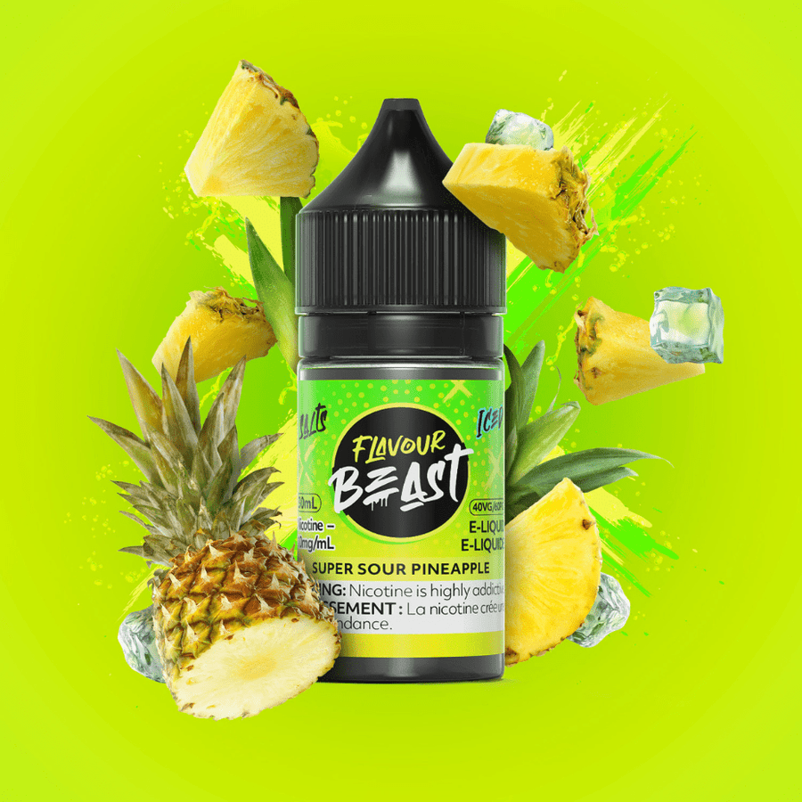 Super Sour Pineapple Salts by Flavour Beast E-Liquid 30ml / 20mg Winkler Vape SuperStore and Bong Shop Manitoba Canada