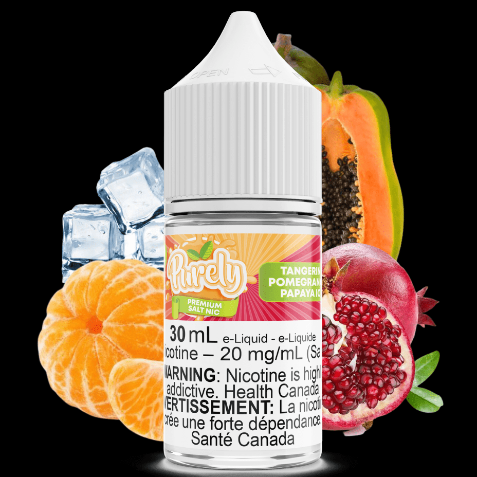 Tangerine Pomegranate Papaya Ice Salt Nic by Purely E-Liquid 30ml / 12mg Winkler Vape SuperStore and Bong Shop Manitoba Canada