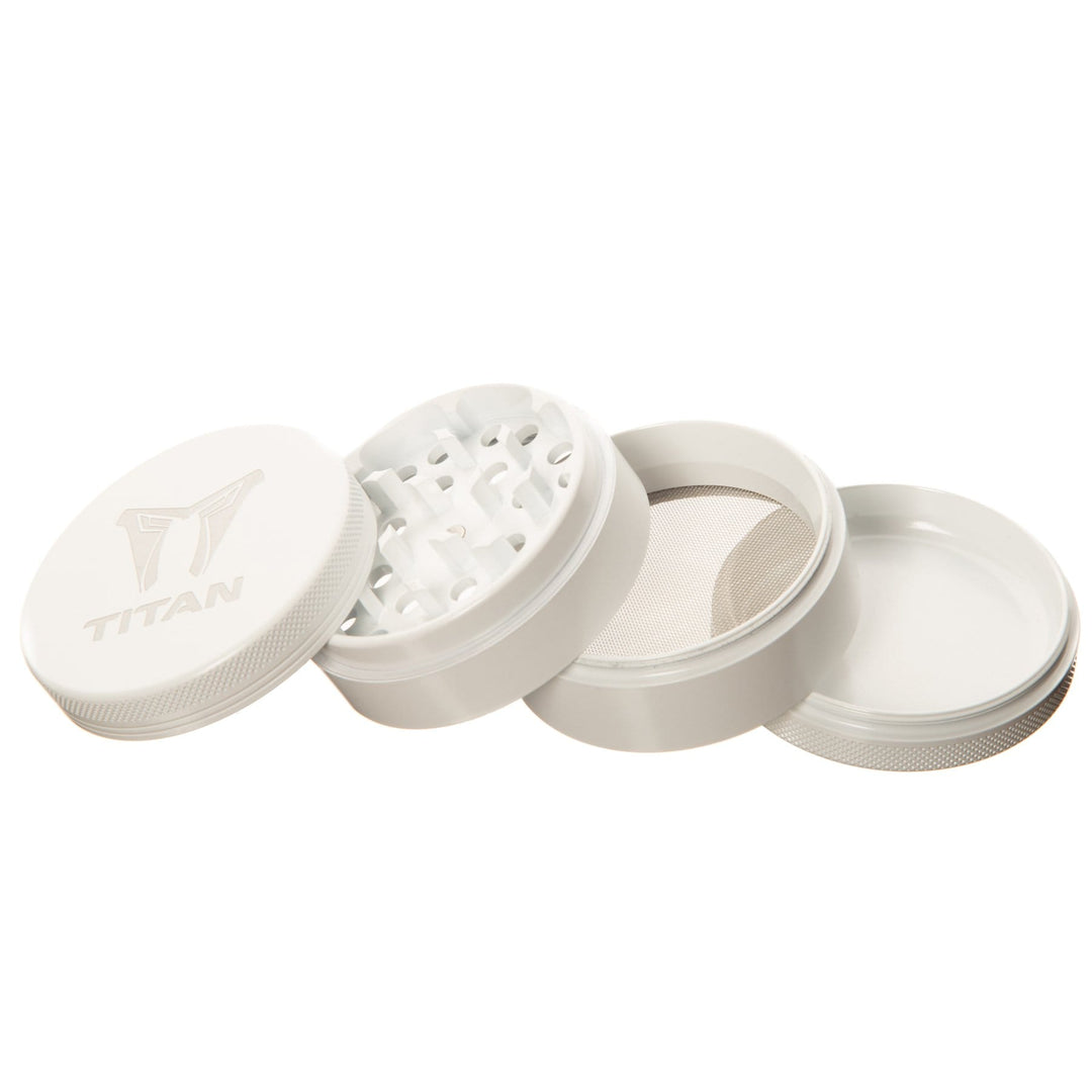 Titan 62mm Dry Herb Grinder-4 Piece 62mm / White Winkler Vape SuperStore and Bong Shop Manitoba Canada