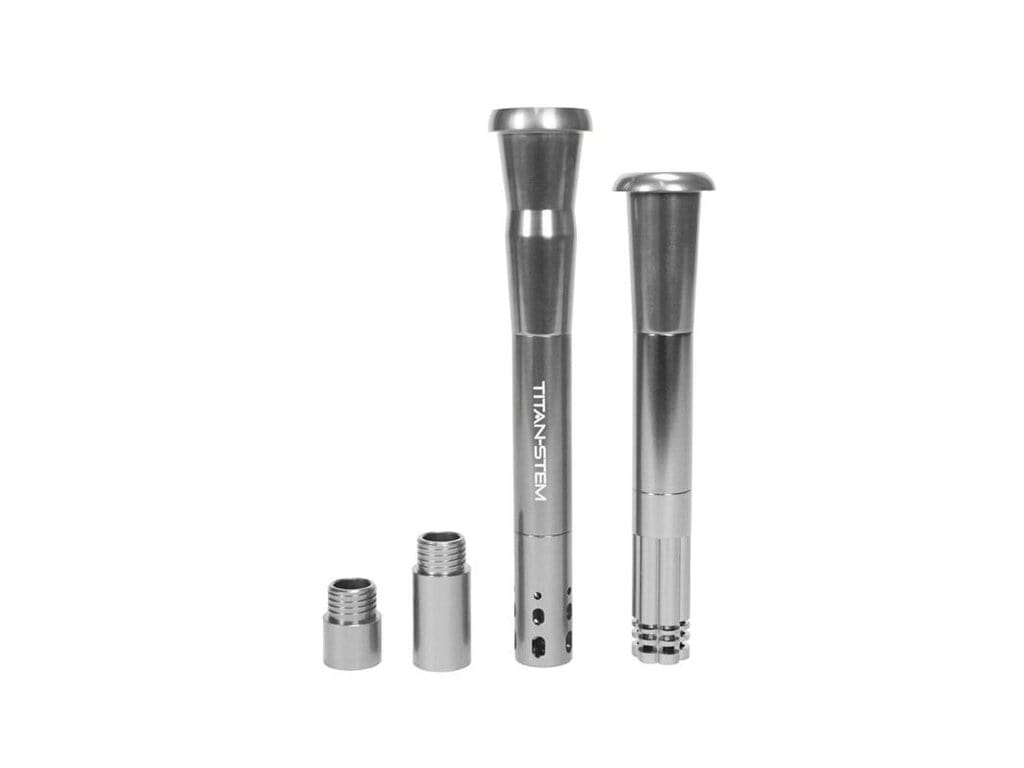 Titan-Stem 3.0 Adjustable Metal Downstem by Ace-Labz Silver Winkler Vape SuperStore and Bong Shop Manitoba Canada