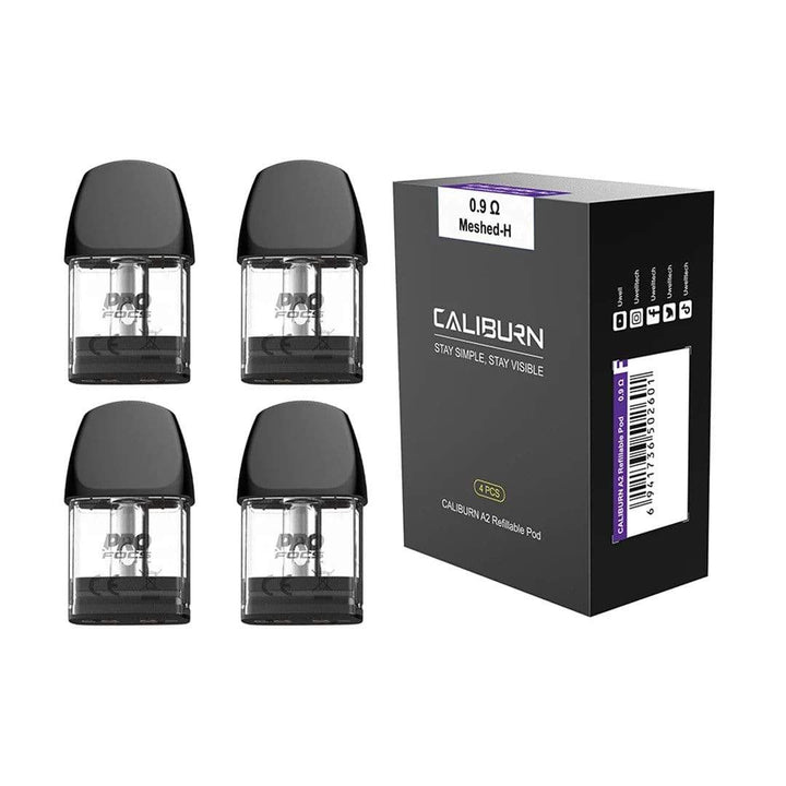 Uwell Caliburn A2 Replacement Pods 4/pkg A2 0.9ohm / 4/pkg Winkler Vape SuperStore and Bong Shop Manitoba Canada