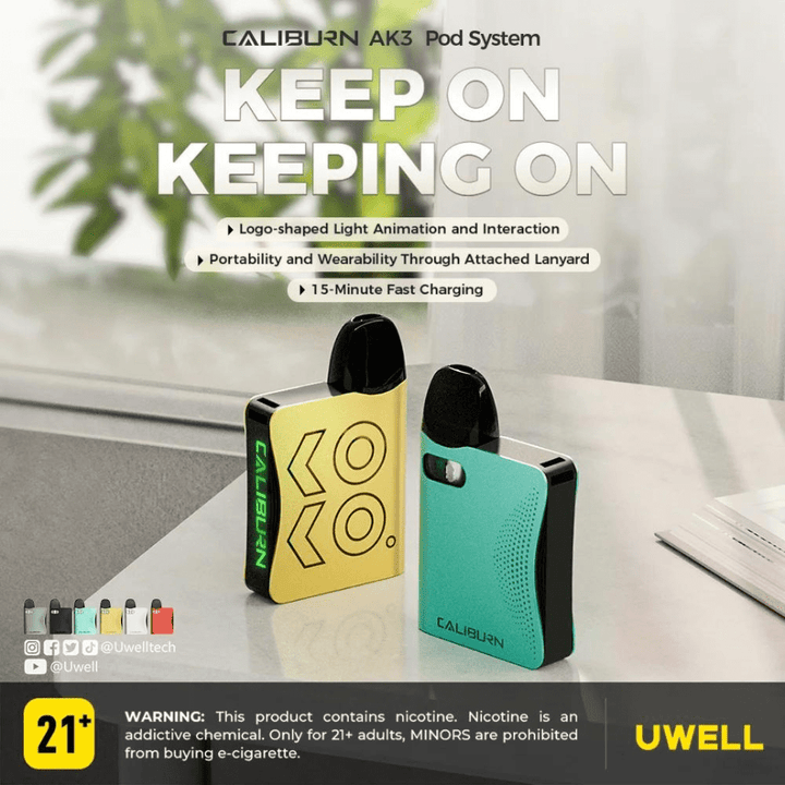 Uwell Caliburn AK3 Pod Kit Winkler Vape SuperStore and Bong Shop Manitoba Canada