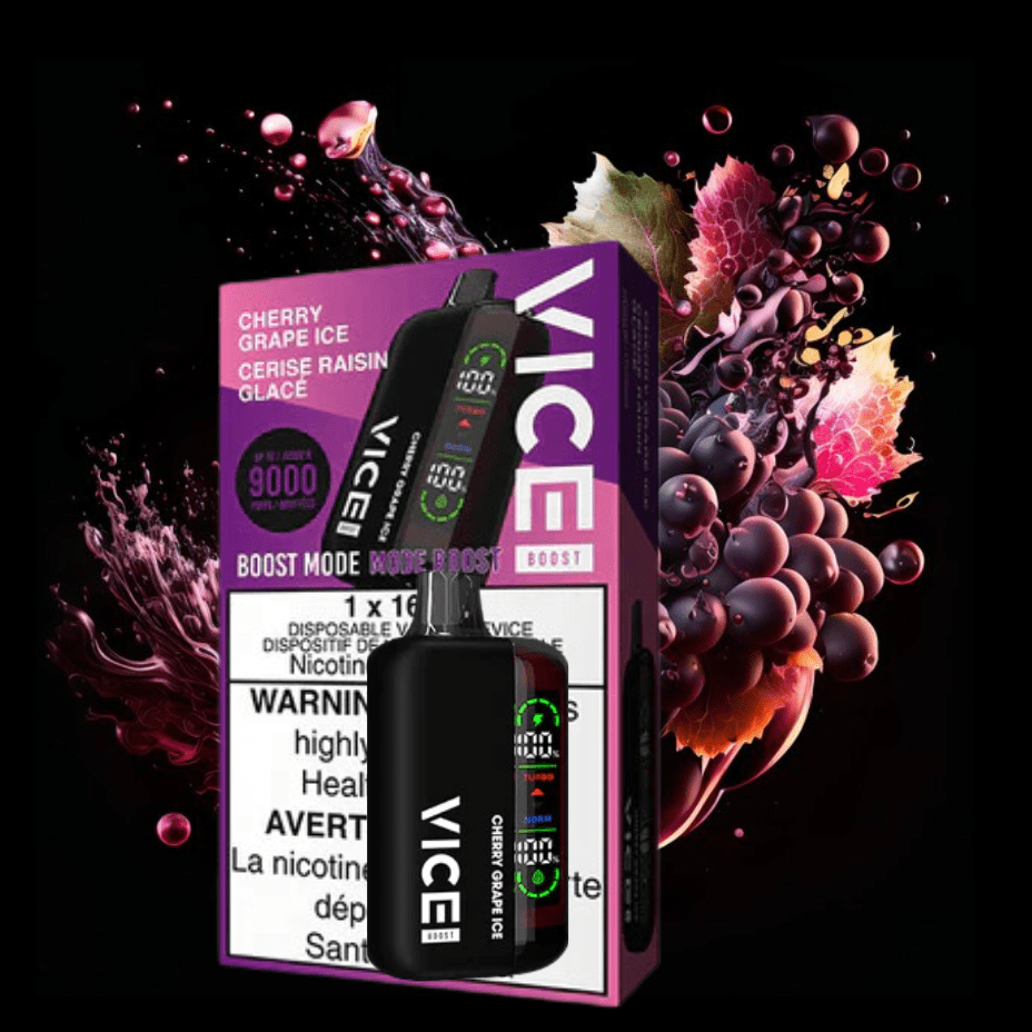 Vice Boost Disposable Vape-Cherry Grape 9000 Puffs / 20mg Winkler Vape SuperStore and Bong Shop Manitoba Canada