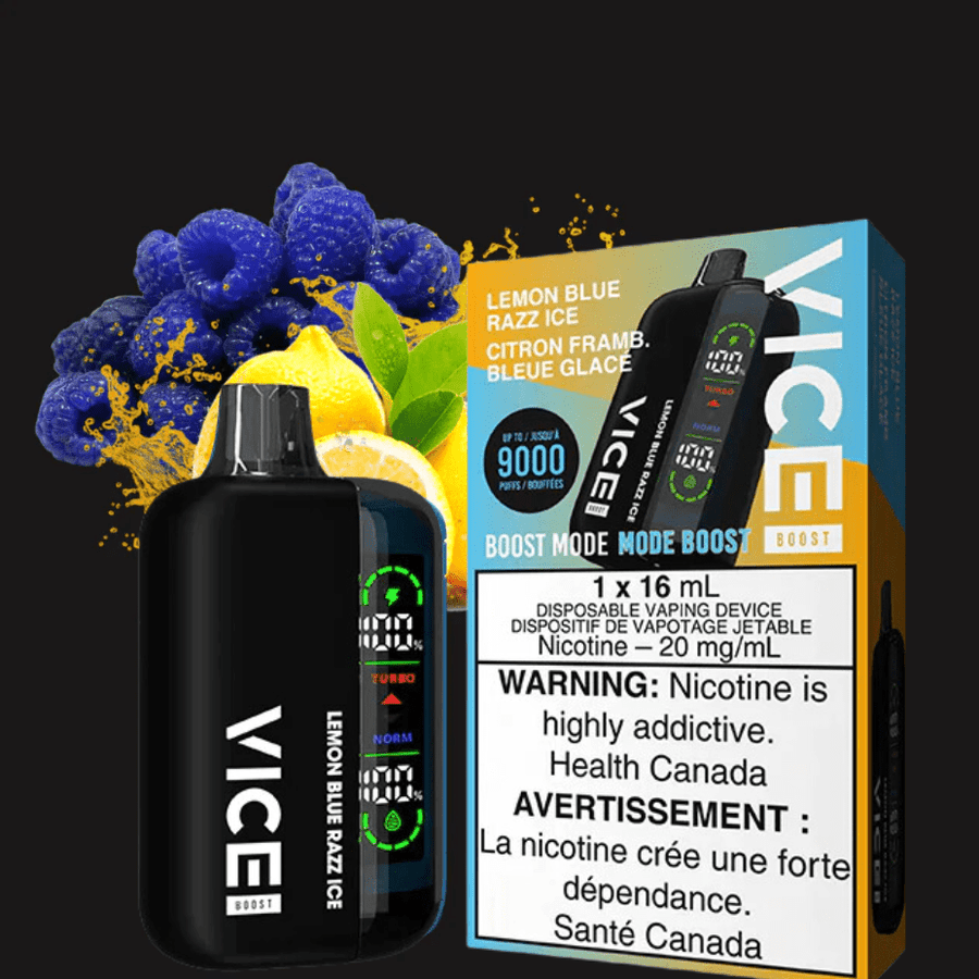 Vice Boost Disposable Vape-Lemon Blue Razz Ice 9000 Puffs / 20mg Winkler Vape SuperStore and Bong Shop Manitoba Canada